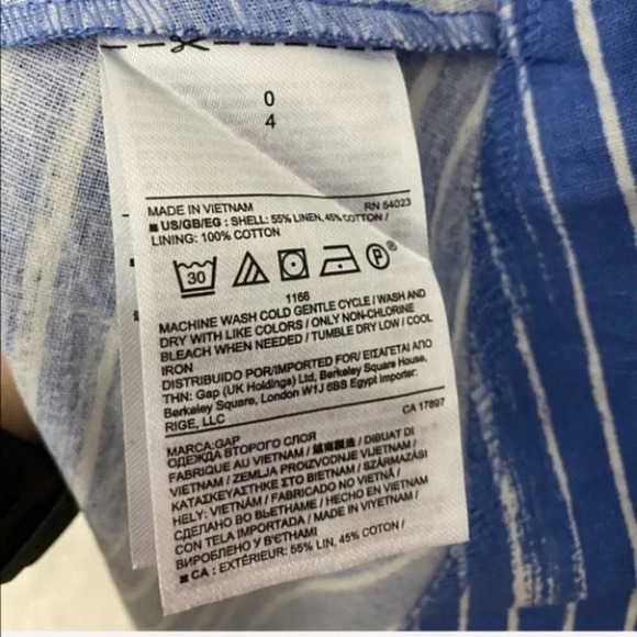 GAP - Linen Blend Fit Flare Dress - Picture 5 of 5